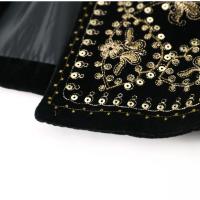 Chaleco de Terciopelo con Lentejuelas Bordados Cuello Redondo, Sin Mangas, Moda Vintage para Mujeres Primavera 2023 - details 7