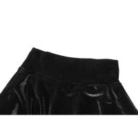 Vestido largo de terciopelo con cuello alto para mujer Vestido ajustado plisado con puntas divididas - details 15