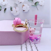 Nuevo producto aceite burbuja flotante oso de té llavero ins Internet celebridad leche taza de té mochila colgante pequeño regalo - details 5