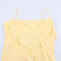 Vestido estilo vacaciones francés 2025 sin espalda, dulce temperamento, con tirantes, falda larga, ropa nueva de verano para mujer. - details 4