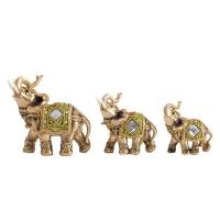 Estatua dorada de la suerte, estatuilla de riqueza, regalo, decoración del hogar, escultura de elefante Feng Shui - details 22