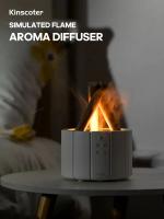 KINSCOTER Difusor de Aroma con Llama Simulada, Humidificador de Aire Ultrasónico con Lámpara LED de Aceite Esencial - details 0