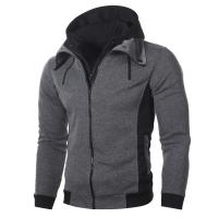 Nueva chaqueta deportiva para hombre, suéter con capucha y cremallera doble, chaqueta informal tipo cárdigan - details 6