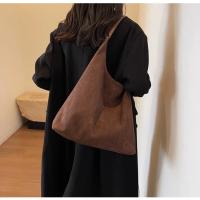 Bolso de hombro de gamuza de gran capacidad para mujer, bolso de viaje informal Simple, bolsos Retro, Otoño e Invierno - details 13