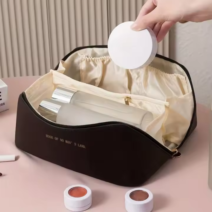 PU Premium Sense bolsa de almohada bolsa de cosméticos multicapa bolsa de almacenamiento bolsa de lavado de viaje bolsa de almacenamiento de cosméticos engrosada bolsa de almacenamiento - 1