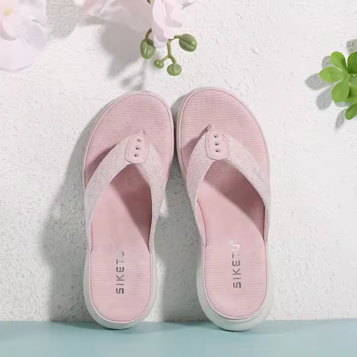 Chanclas de moda, zapatos planos ligeros de verano, toboganes informales para interiores y exteriores, vacaciones al aire libre - 1