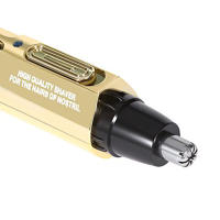 Kemei-Mini recortador de pelo de nariz eléctrico 6616, afeitadora portátil para cejas y orejas, limpiador de eliminación seguro, alta calidad, ecológico, dorado - details 2