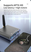Receptor de Audio Qualcomm APTX-HD con Bluetooth 5,2, Hifi sonido estéreo con calidad de CD, 3,5mm, AUX Coaxial, adaptador inalámbrico de fibra óptica - details 7