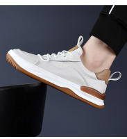 La primera capa de cuero de vaca zapatos casuales, cuero genuino transpirable zapatos de cuero de los hombres, deportes. - details 16