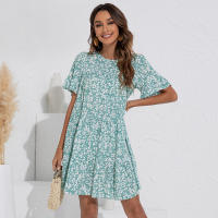 Vestido corto informal de verano para mujer, minivestido estampado Vintage - details 5