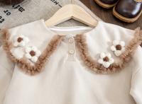 Sudadera de flores para niña, punto grueso de algodón, ropa coreana para niños, adecuada para todas las estaciones - details 5