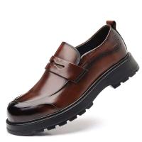 Cuero genuino formal del estilo inglés de los hombres, zapatos casuales de los hombres, suela Oxford del verano y del invierno - details 5