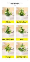 Plantas artificiales en maceta Multicolor Morning Glory, simulación Natural de plástico, accesorios para fotos en maceta, bonsái de imitación elegante - details 1