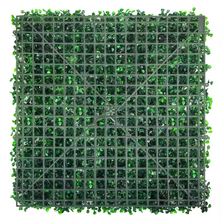 SucceBuy Paneles de boj artificiales UV 24 piezas de pared de seto de boj sintético 20 "x 20" 4 cm césped verde valla de privacidad jardín - 1