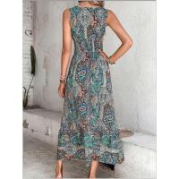 Vestido bohemio de verano para mujer, vestidos de fiesta en la playa con estampado sin mangas a la moda, vestido informal elegante para mujer, bata para mujer - details 4