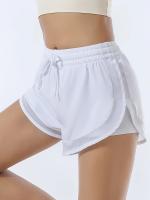 Pantalones cortos deportivos falsos de secado rápido para mujer, pantalones cortos informales de cintura elástica para correr - details 7