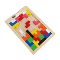 Feliz Puzzles de Madera Juego de Ajedrez Russiano Tangram 40Pcs Juguete Inteligente de Montessori para Preescolar STEM - details 2