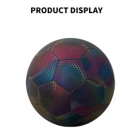 Balón de fútbol n.° 5 reflectante, color brillante, para entrenamiento interior y exterior - details 4