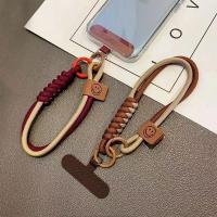 Funda de Teléfono Tejida a Color de Colisión Universal Colgante de Mano Corto con Cinturón Versátil - details 4
