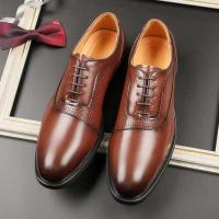 Zapatos formales de cuero genuino para hombres y zapatos casuales de boda Oxford, zapatos de altura de negocios - details 7