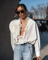 Tops femeninos abotonados con estilo coreano, camisa de manga larga para primavera y otoño, blusa de flores tridimensional - details 7