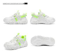 Hombres 2025 primavera y verano nueva malla de moda transpirable deportes ligeros suela suave papá popular versátil zapatos casuales. - details 24