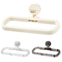 Soporte para papel de cocina con ventosa montado en la pared, bolsa de mantenimiento de frescura extraíble reutilizable, estante de almacenamiento de película, giratorio multifuncional - details 2
