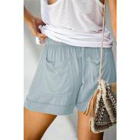 Shorts casuales para mujer verano 2025 cintura alta pantalones anchos de sarga estilo europeo y americano - details 9