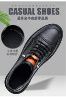 Primera capa de cuero de vaca zapatos de los hombres zapatos de cuero 2025 de los hombres de cuero genuino hechos a mano zapatos casuales de un pedal de cuero suave suela suave zapatos Doudou. - details 2