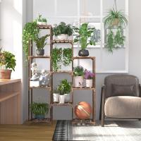 Soporte de Maceta Grande Altura 10 Estante de Varios Niveles para Jardín Interior y Exterior - details 4