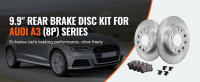 SucceBuy Kit de frenos traseros para Audi A3 (8P), VW Golf 5 6, Seat LEON, SKODA OCTAVIA, ALTEA, pastillas de freno de cerámica y reemplazo de rotores de 253 mm, - details 0