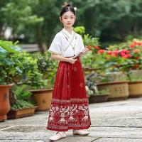 Nueva falda, conjunto de falda con cara de caballo para niños Hanfu mejorado estilo Ming chino Tang para niñas de las cuatro estaciones - details 2