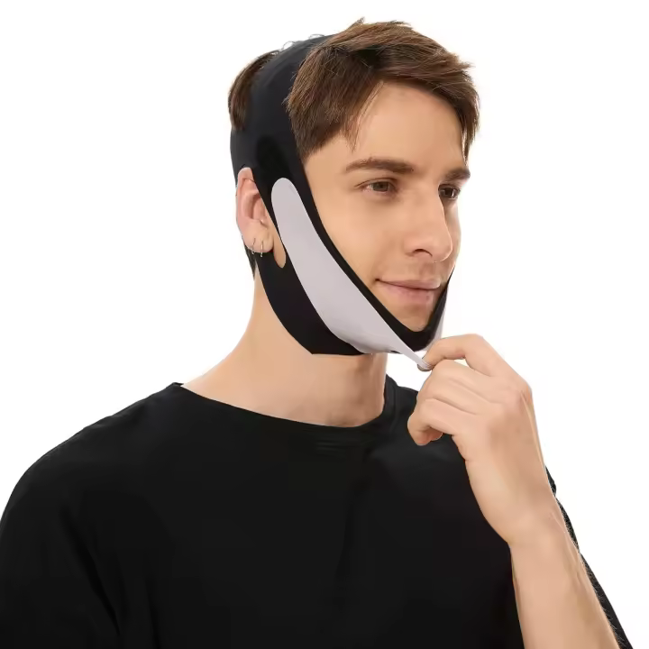 Correa de mascarilla en forma de V a la moda para dormir y correa de barbilla flácida para hombres - 1
