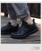 Zapatos de los hombres de la marca de moda primera capa de piel de vaca superficie de moda versátil de gama alta zapatos casuales de junta cómodos de suela suave zapatos de los hombres - details 2