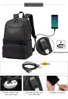 Mochila impermeable con carga USB para hombre, bolsa grande para ordenador portátil de 15,6 pulgadas, escolar - details 6