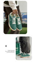 Nuevos zapatos de lona de realce medio-top verde militar tendencia de moda retro zapatos de hombre. - details 2