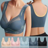 Sujetador transpirable de secado rápido para mujer, Top de realce para Fitness, correr, Yoga, gimnasio, entrenamiento, sin espalda - details 0