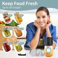Sellador al vacío Mason, kit para hacer tapas de tarros de boca ancha y regulares para conservación de alimentos, vendedor eléctrico - details 1