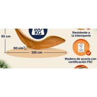 Tumbona madera jardin balcon terraza plegable tomar el sol tumbonas balanceo