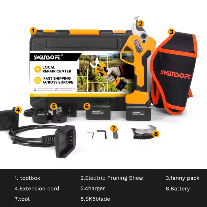 Taladro Inalámbrico Eficiente para Podar Frutales Tijera de Ramas de Árboles con Batería de 45MM - 1