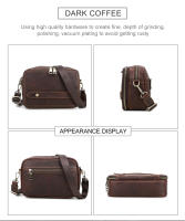 Bolsos Mini de Hombro para Hombre Retro de Cuero Genuino Bolsos Bandolera Casuales Bolsos de Mano Pequeños Vintage Material de Lining Poliéster Temporada Primavera/Verano - details 10
