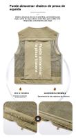 Chaleco de Hombre Transpirable de Secado Rápido – Multibolsillos para Pesca, Fotografía y Actividades al Aire Libre - details 4