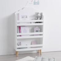 Createur d'Interieur Biblioteca 3 Estantes de Madera, Motivo Nube, Color Blanco - details 6