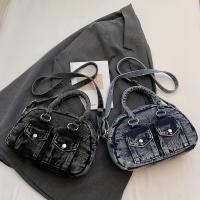 Bolso Cruzado de Denim Vintage Estiloso Gran Capacidad, Correa Ajustable, Cierre de Cremallera, Bolso Casual para Uso Diario - details 4