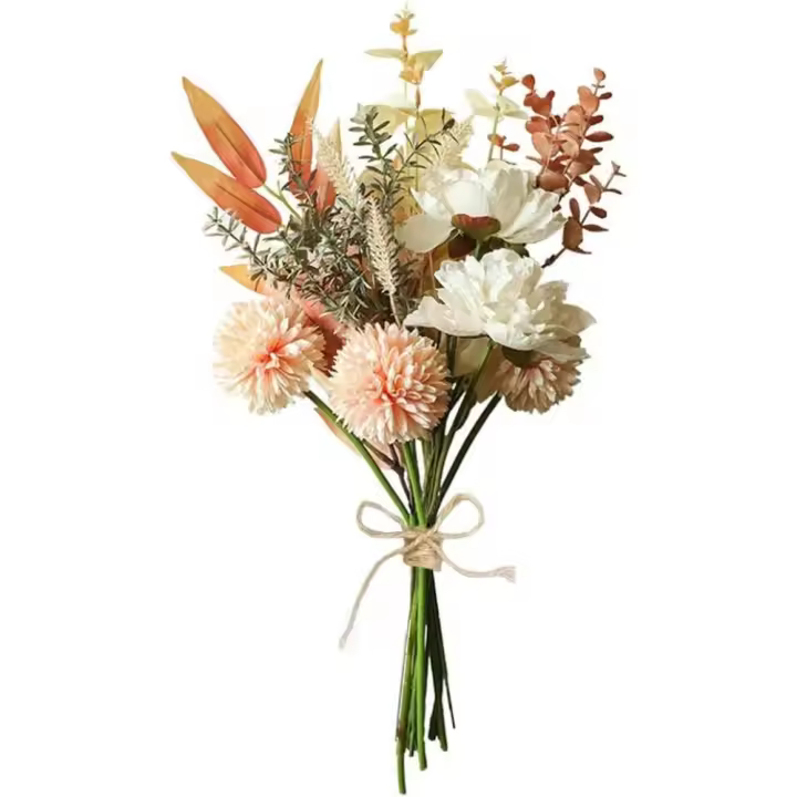 Ramo Artificial, Flores Artificiales Falsas Peonía para Decoración Ramo de Novia de Seda para la Decoración del Jardín de la Fiesta del Hogar, Centros de Mesa, Arreglos Florales - 1