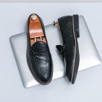 Zapatos Lefu para hombre, calzado de cuero PU, Color sólido, Simple, moda, transpirable, británico, grande, 38-46 - details 19
