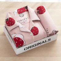 Ropa de Dormir Sexy para Mujer Cardigan con Borla, Ropa de Casa para Estudiantes, Pantalones Grandes de Manga Larga con Estampado de Dibujos Animados de Dos Piezas Conjunto de Pijamas - details 2
