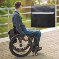 Bolsa de Almacenamiento de Silla de Ruedas Accesorio de Apoyabrazos Bolsa Trasera Fácil de Colocar para Personas con Problemas de Piernas - details 5