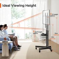 Ruedas para Televisión de 32 a 85 Pulgadas hasta 60 kg, Soporte TV Pie con Bandeja, Máx. VESA 600x400mm - details 5