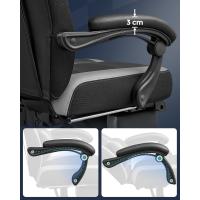 Silla de Oficina con reposapiés telescópico - Reposacabezas Ajustable - Soporte Lumbar - Carga máxima 150 kg - Negro - details 15